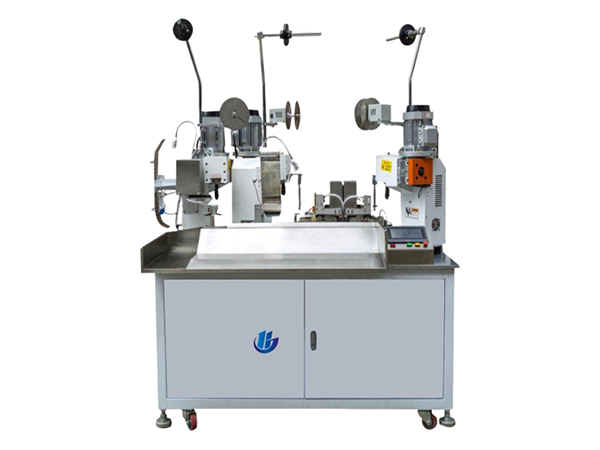 全自动双线三端合压端子机