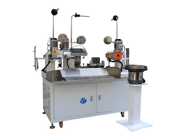 全自动双线三端护套合压端子机