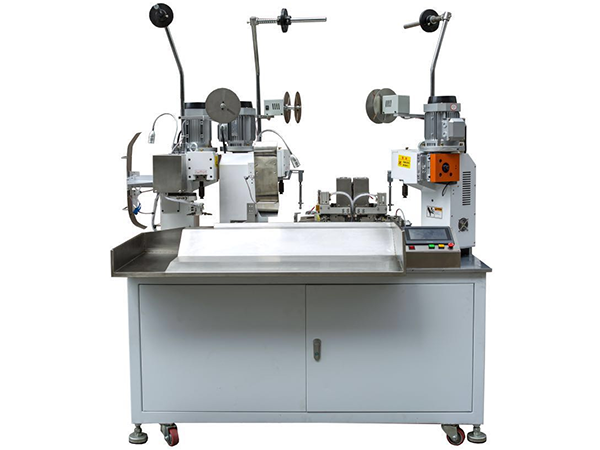 全自动双线三端合压端子机